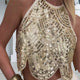 Camille Halterneck Sequin Top