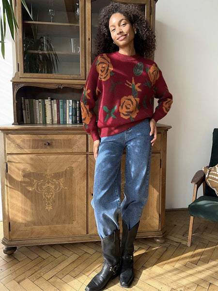 Dylan Floral Woolen Sweater