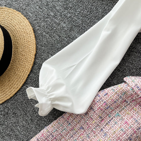 Celes Mini Tweed Dress With Shirt