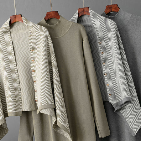 Cinzia Midi Dress With Cape