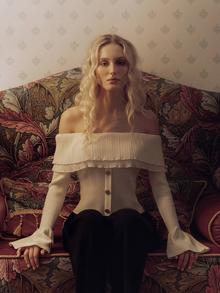 Maelie Off Shoulder Knit Top