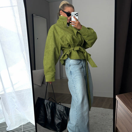 Holt Suede Coat With Belt
