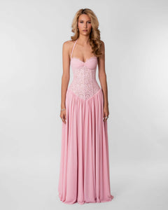 Helena Lace Corset Maxi Dress
