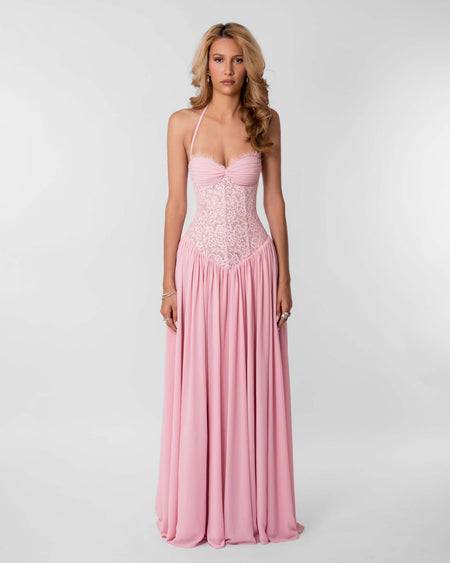 Helena Lace Corset Maxi Dress