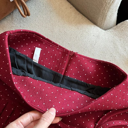 Billie Pleats Bow Polka Skorts