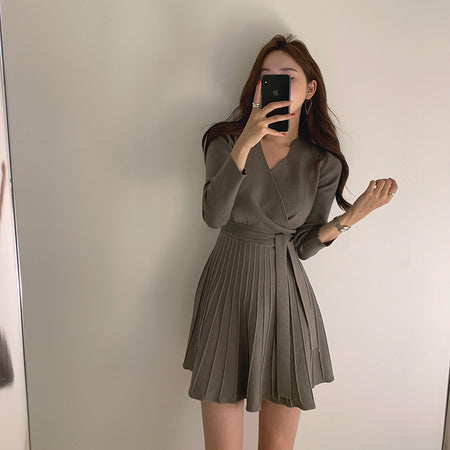Lelia Winter Mini Dress With Belt