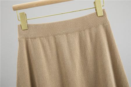 Casia Luxe Coord Skirt Set With Cape In Brown