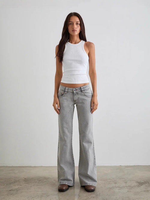 Fade Mid Rise Loose Jeans