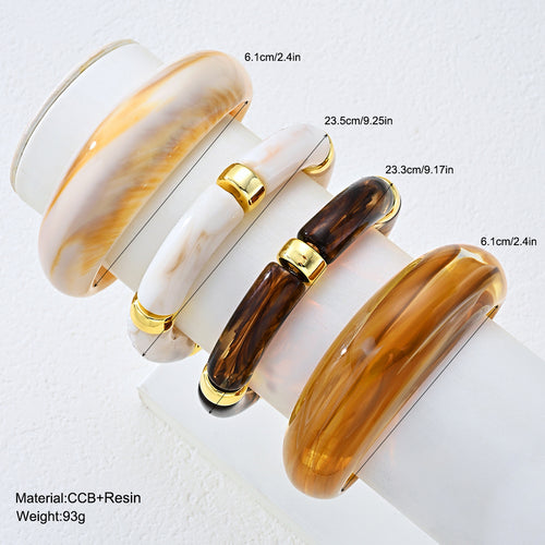 Jean 4pcs Resin Bracelet Set