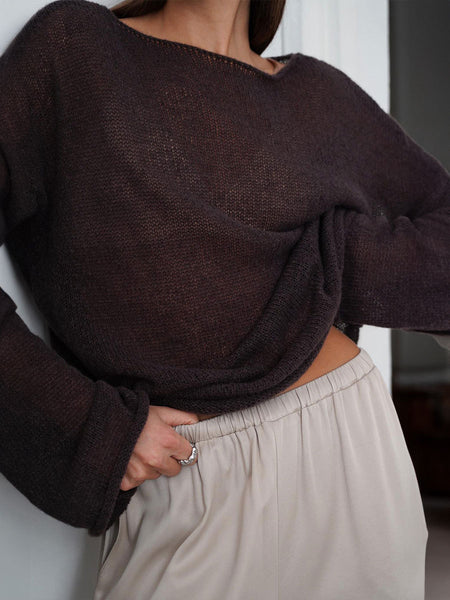 Kenza Flared Sleeve Knit Pullover