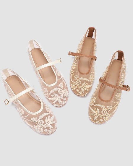 Fairy Embroidered Rhinestone Ballet