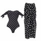 Macey 1Pc Polka Swimsuit With Skirt