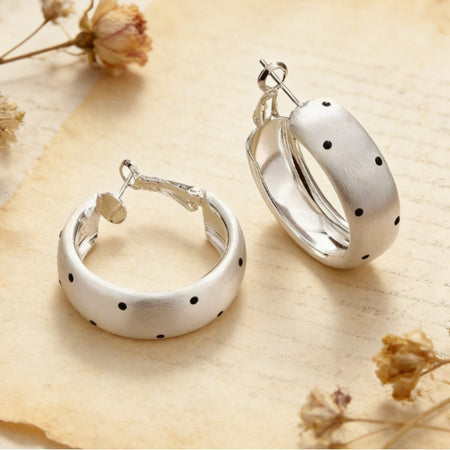 Lucy Polka Hoop Earrings