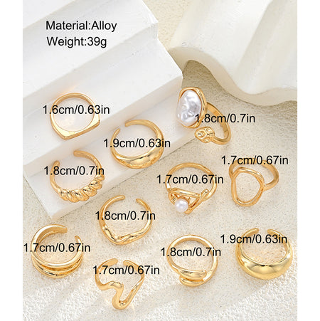 Cece 11Pcs Ring Set