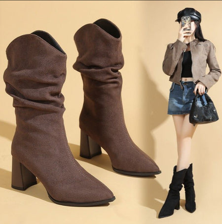 Bella Block Suede Boots