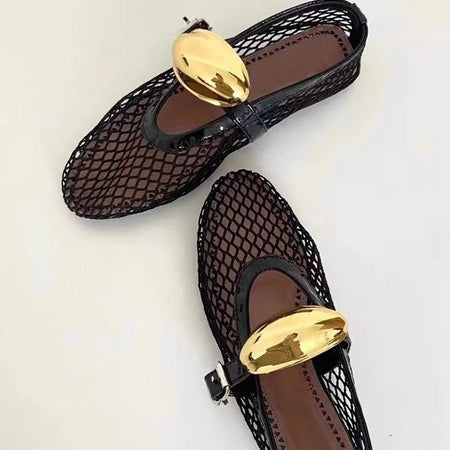 Xiana Fishnet Buckle Ballet