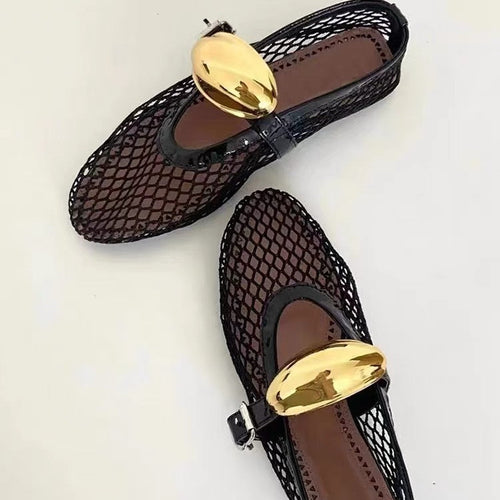 Xiana Fishnet Buckle Ballet