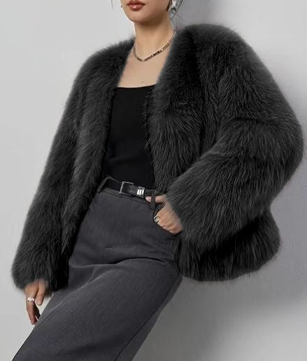Melina Crop Winter Fur Cape