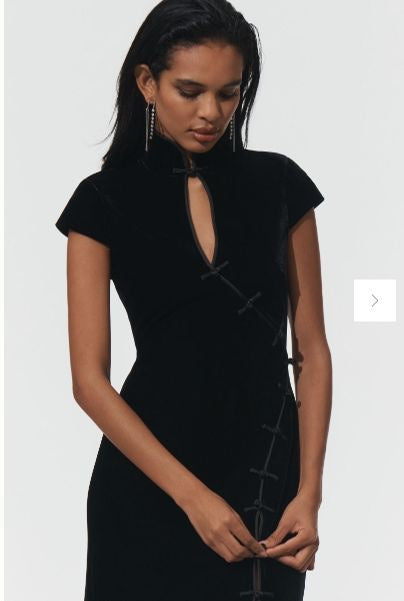 Grape Velvet Midi Dress