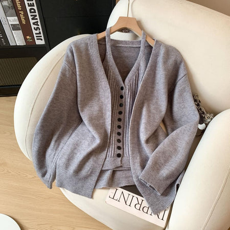 Lior Woolen Top With Cape Sweater