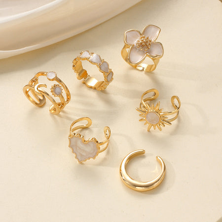 Emme 6Pcs Resin Ring Set