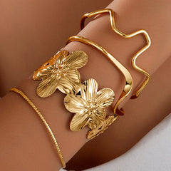 Effie 4Pcs Flower Bracelet Set
