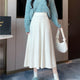 Paola Statement Woolen Pleated Skirt
