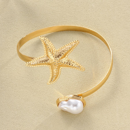 Hebe Open Starfish Pearl Arm Cuff