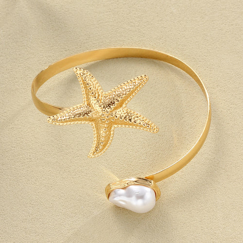 Hebe Open Starfish Pearl Arm Cuff