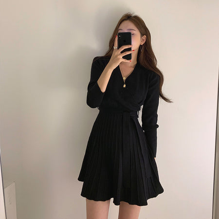 Lelia Winter Mini Dress With Belt