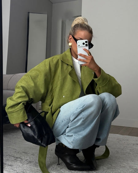 Holt Suede Coat With Belt