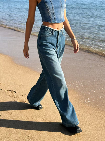 Franco High Rise Straight Jeans