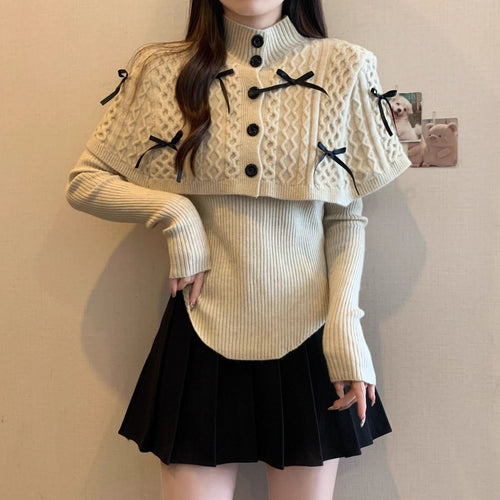 Adelie Luxe Sweater With Cape