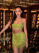 Annick Sequin Coord Skirt Set