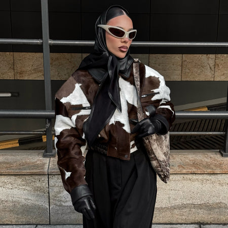 Tate Cow Print Jacket