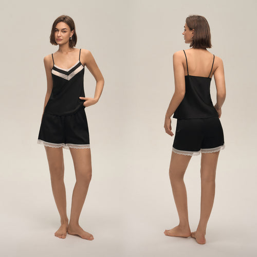 Sabine Lace Satin Nightsuit Short Set