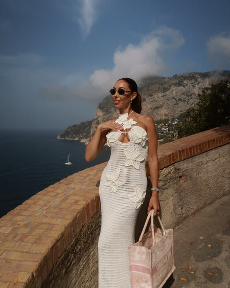 Celeste Floral Crochet Maxi Dress
