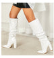 Sophie Knee High Block Leather Boots