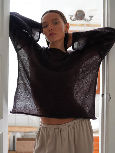 Kenza Flared Sleeve Knit Pullover
