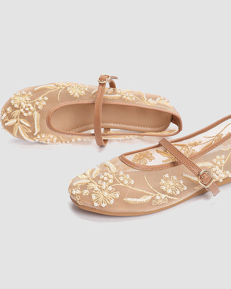 Fairy Embroidered Rhinestone Ballet