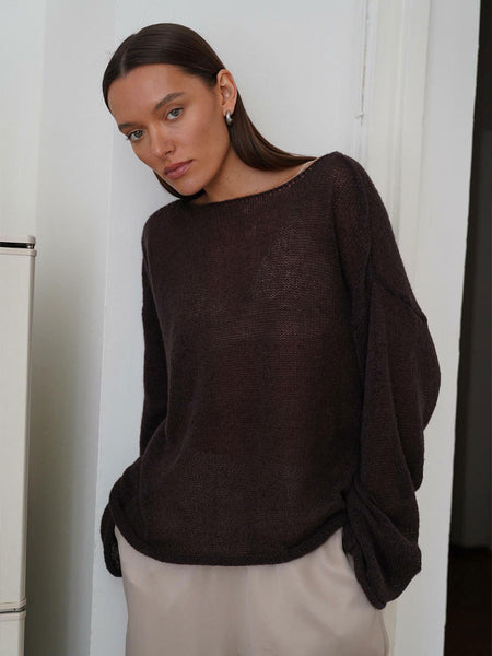 Kenza Flared Sleeve Knit Pullover