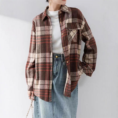 Vera Wollen Plaid Shirt