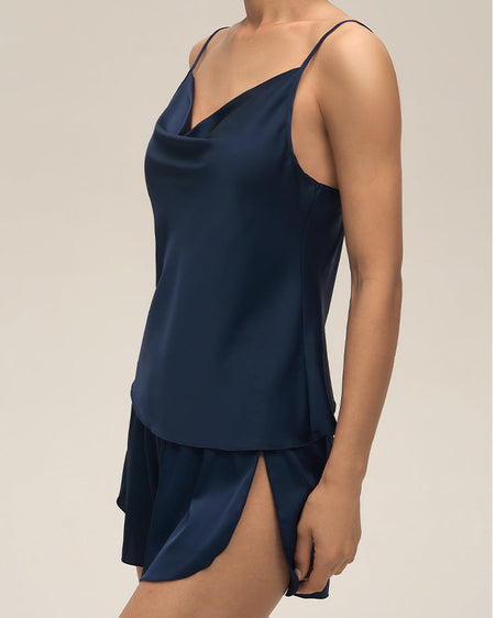 Olwen Cowl Satin Nightsuit Short Set