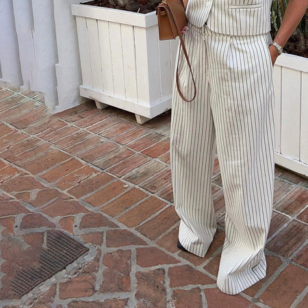 Laura Stripe Vest Coord Set