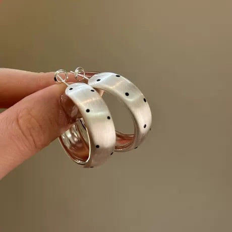 Lucy Polka Hoop Earrings