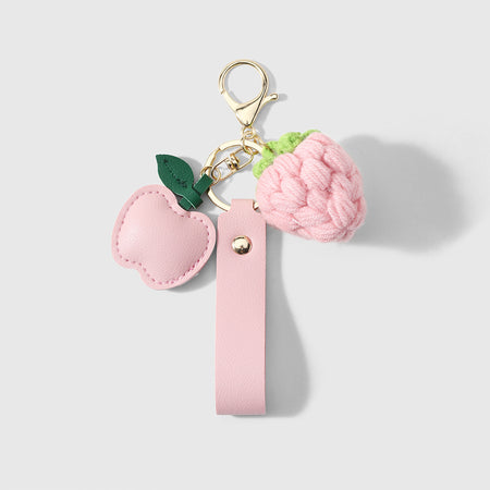 Strawberry Crochet Bag Charm
