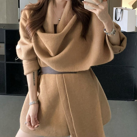 Maddox Luxe Winter Cape With Belt