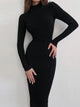 Perry High Neck Knitted Midi Dress