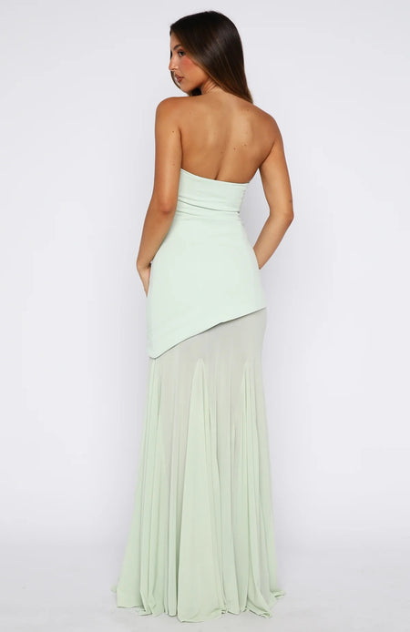 Kalina Off Shoulder Fishtail Maxi Dress
