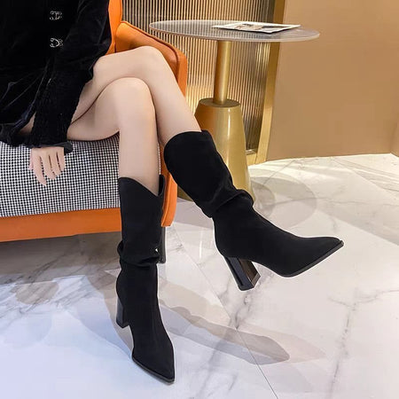 Bella Block Suede Boots